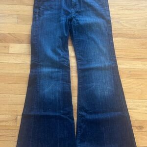 7 For All Mankind Dark Indigo Super  Flare Jeans